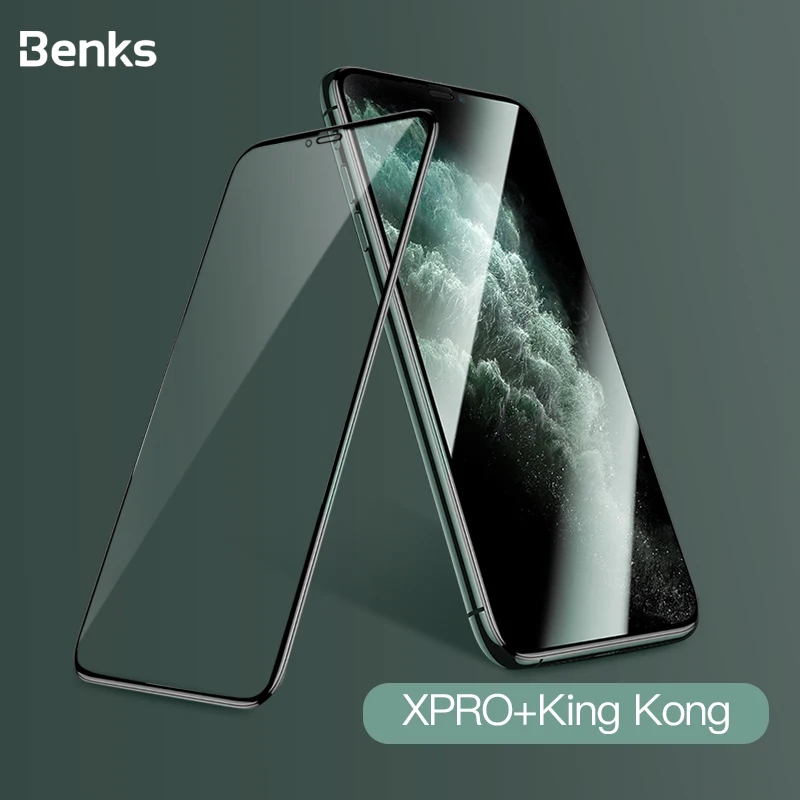 Benks XPRO 3D защитное стекло с закругленными краями 0,3 мм для iPhone 11 Pro MAX XR X XS полное покрытие защитная пленка из закаленного стекла