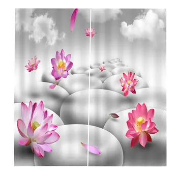 

170*200cm Curtains For Living Room Bedroom Window Curtains Printed Balcony Sun Shading BJQ-1424
