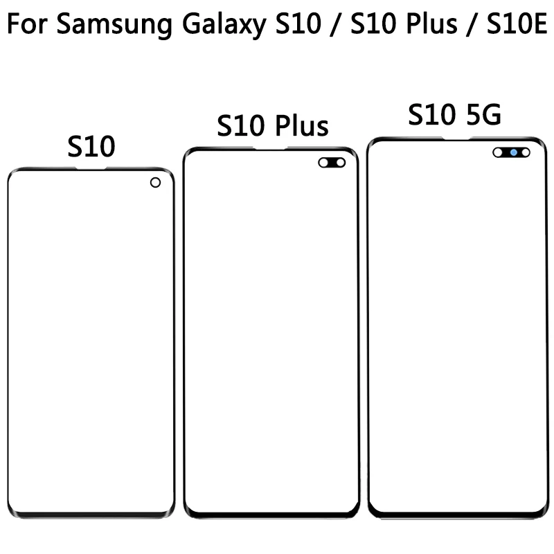 Для samsung Galaxy S10 Plus S10E Передняя стеклянная крышка ЖК-экран внешняя панель Объектив телефон запасные части S10 сенсорный экран