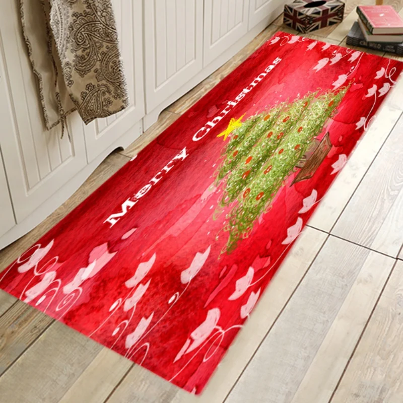 Merry Christmas коврик с буквенным принтом Коврик противоскользящий напольный коврик для кухни спальни гостиной спальни комнаты Новогоднее украшение