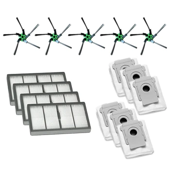 

5 Side Brush + 4 Filter Suitable + 6 Dust Bag for IROBOT ROOMBA S9 S9+ ing Robot Vacuum Cleaner Accessories