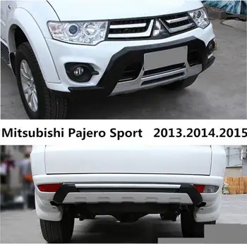 

For Car BUMPER GUARD For Mitsubishi Pajero Sport 2013.2014.2015 BUMPER Plate High Quality ABS Front+Rear Auto Accessories