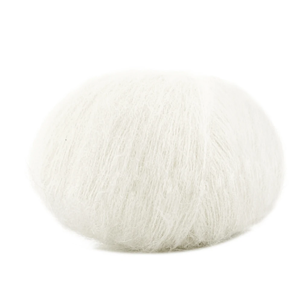 Pearl White Зима ангольский мохер вязание пряжи шары DIY шарф свитер шаль пряжа - Цвет: Pearl White