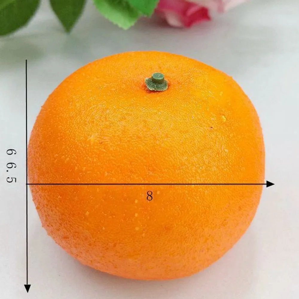 1 Pcs Fake Fruit And Lemon Ornaments Photography Sketch Props Simulation Orange Model Creative Light Fruit For Home Decoration