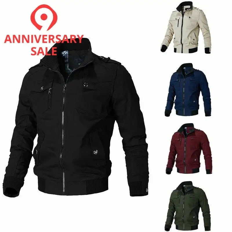 Günstig Neue Casual Männer Jacken Frühling Herbst Windjacke Jacke Männer Armee Militär Jacke Herren Mäntel Casacos Masculino 5XL JK101