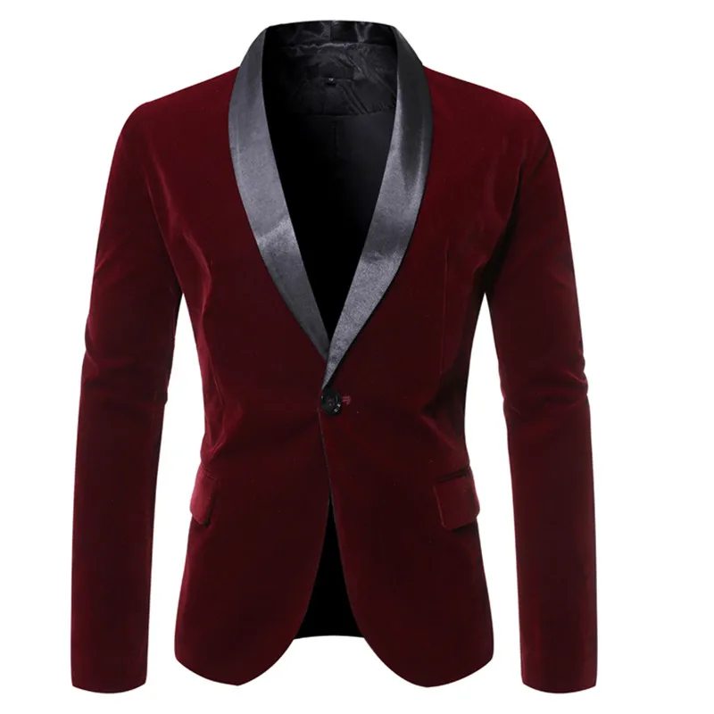 Trajes Para Hombres Blazers Hombres Vino Rojo Gamuza Negocio Vestido Casual Vestido Delgado Blazer Homme Moda Escena Fiesta Formal Traje Abrigo Outwear De € | DHgate