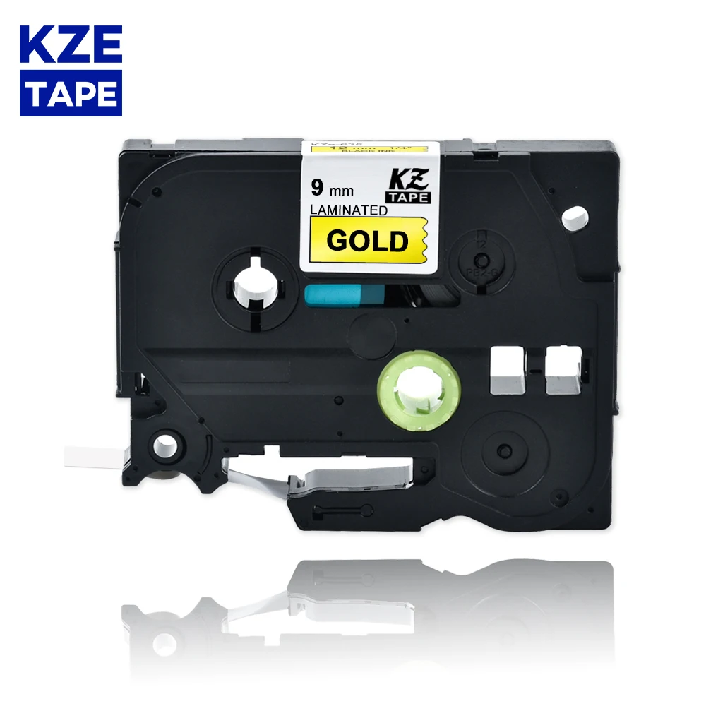 

9mm Tze821 Black on Gold Laminated Label Tape Cassette Cartridge label ribbon tze tape Tze-821 tze 821 tze821 for P-touch PT