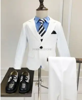 jacket vest pants Брендовые Детские костюмы с цветочным принтом для мальчиков; смокинг; детский Блейзер; торжественное платье; костюм для свадьбы; комплект одежды для дня рождения; пиджак; жилет; брюки - Цвет: jacket vest pants