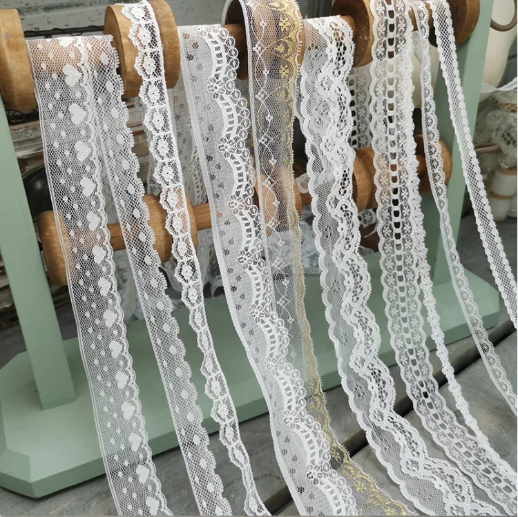 4 Meters Lace Ribbon Fabric Webbing Decoration Gift Packing Polyester Material DIY Accessories