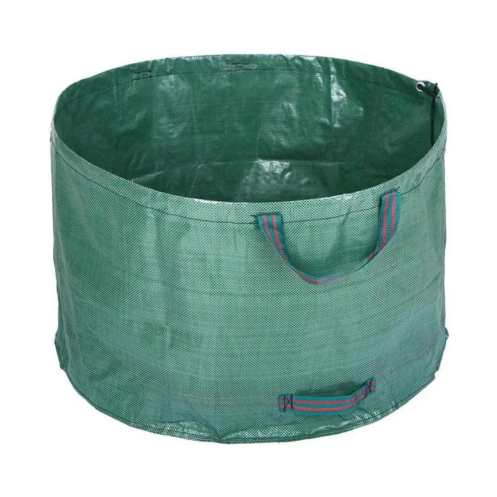 Garden Waste Bag Листовой мешок для садовых отходов круглый PE цветы мусор трава зеленый экологически чистый портативный мешок для хранения мусора газон двор Листья - Цвет: Garden Waste Bag