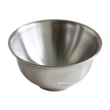 

Matte Silver Stainless Steel Bowl Muted Color Food Container Barber Shop Shaving Cream Mug