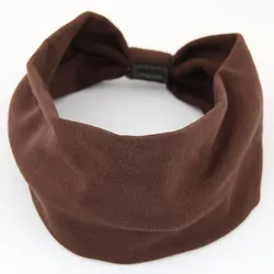 Cotton Stretch Sport & Yoga Headband (Brown)