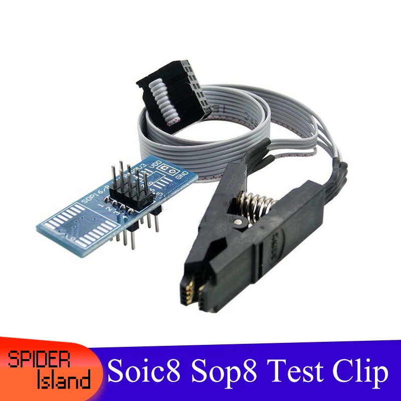 Более широкая Золотая игла soic8 sop8 тестовый зажим для eeprom клипса вспышки TL866ii