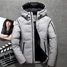 Новое поступление, мужской пуховик на утином пуху, Осень-зима, теплое пальто с капюшоном, Мужская Ультралегкая куртка на утином пуху, ветрозащитная парка