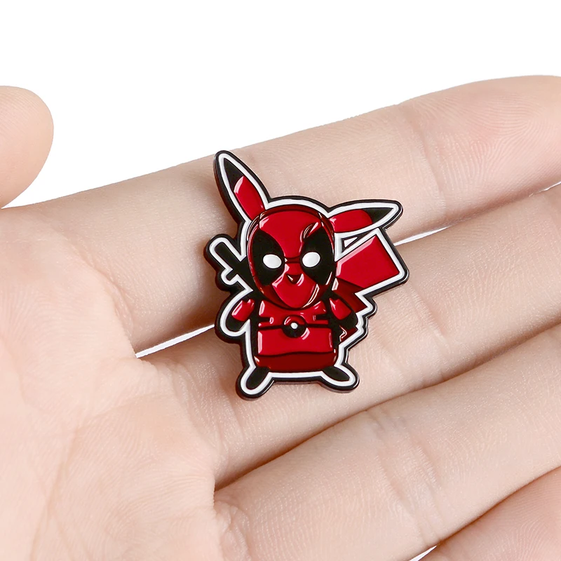 Милая эмалевая брошь picachu Picchu в красном воине значок на лацкан с персонажами