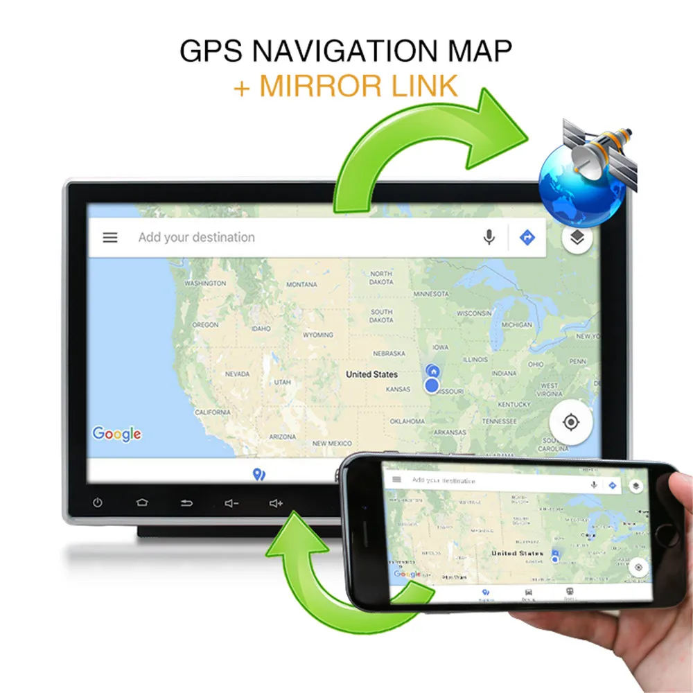 Discount Android 9.1  2Din 2+16G Car Radio Multimedia Video Player Universal Car Auto Stereo GPS Navigation MP5 Player Mirror Link USB FM 4