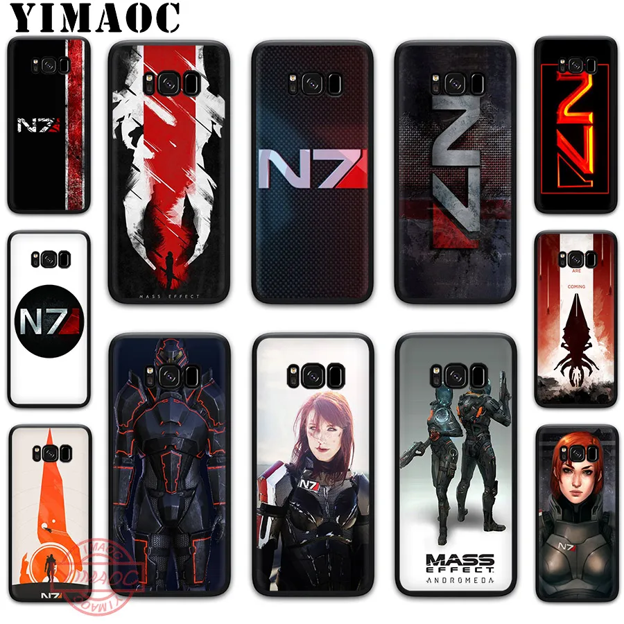 Мягкий чехол YIMAOC N7 Mass Effect для Samsung S20 Ultra S10 S9 S8 S6 S7 Edge Note 8 9 10 Lite Plus | Мобильные