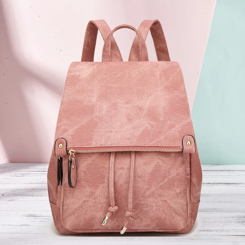 2019 Новая модная женская сумка на плечо большой емкости мягкий кожаный рюкзак для