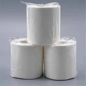 

10pcs /pack Roll Paper Toilet Cleaning Paper 4 Layers Bathroom Toilet Kitchen Paper Tissue Cleaning Paper Wood Pulp Paper
