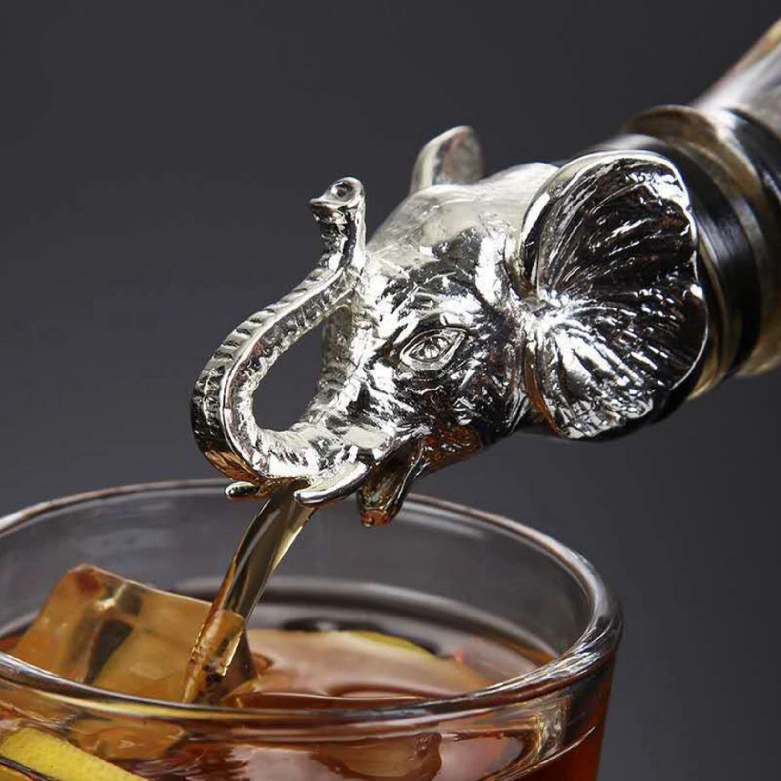 Zinc Alloy Animal Head Wine Pourer Unique Wine Bottle Stoppers Wine Aerators Bar