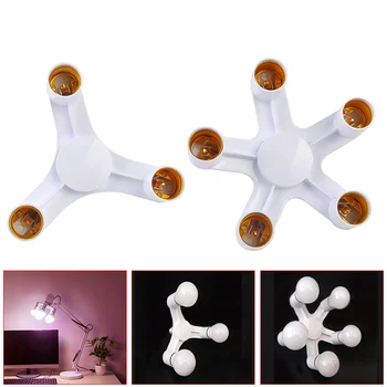 

Hot 1 to 3 5 Lamp Holder Converters E27 Base Socket Splitter LED Light Lamp Bulb Adapter Holders XJS789