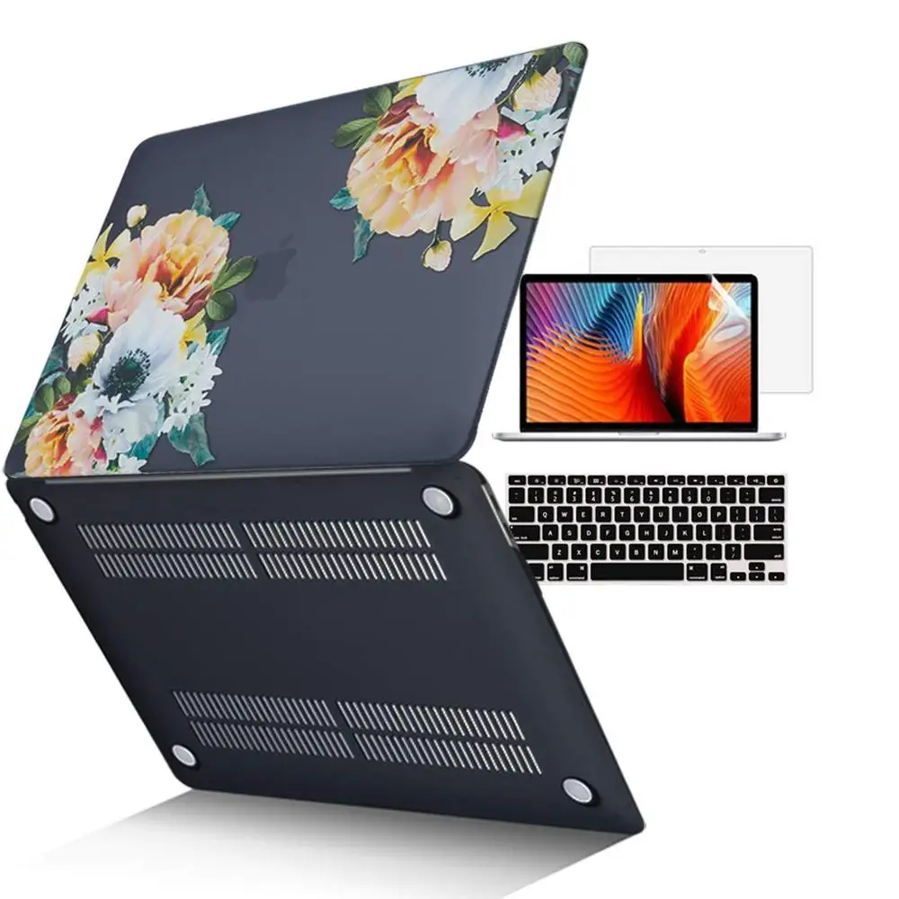 Розовый Сумка для ноутбука, чехол для Macbook Air 13, чехол-клавиатура для Macbook Air Pro retina 11 12 13 15 Mac Book 13,3, 15,4 дюймов, сенсорная панель - Цвет: Розовый