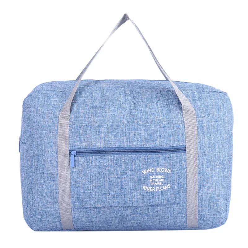 Высококачественная Водонепроницаемая оксфордская дорожная сумка для женщин и мужчин, большая дорожная сумка, органайзер для путешествий, сумки для багажа, упаковка кубиков, сумка для выходных - Цвет: Light blue