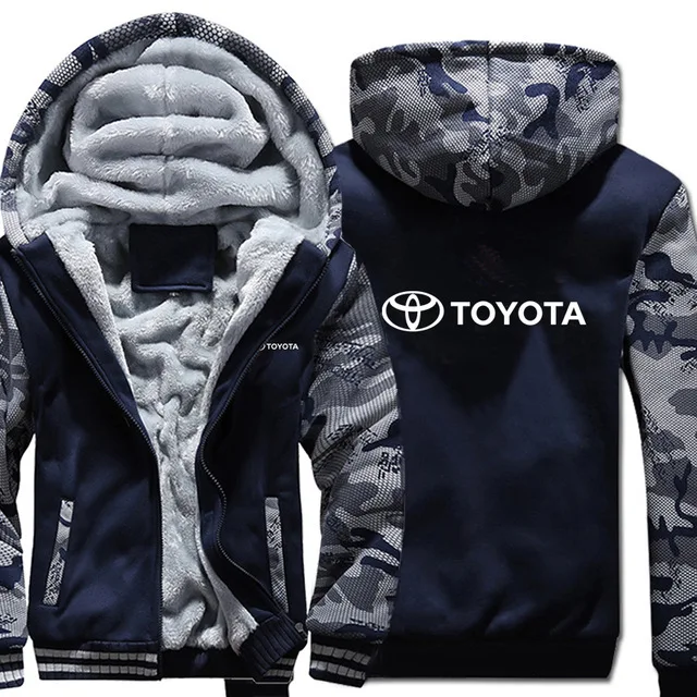 Для Toyota, толстовки, зимняя камуфляжная куртка с рукавом, мужская, утолщенная, унисекс, повседневная, шерстяная подкладка, флисовая Мужская куртка, толстовка, пуловер - Цвет: 2