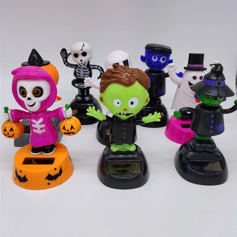 

1Pcs Halloween Theme Style Shake Head Cute Creative Crafts Decoration Vibrant Miniature Figurines Holiday Party Ornament