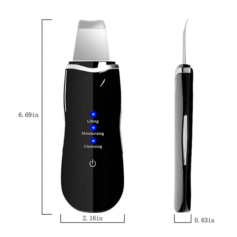 Purificador da Pele Cuidados com a Pele Estilo Ultra-sônico Limpador Cravo Remoção Rosto Purificador Beleza Aparelhos Abs Branco Remover Limpa 7 28 branco remover cuidados com a pele limpa