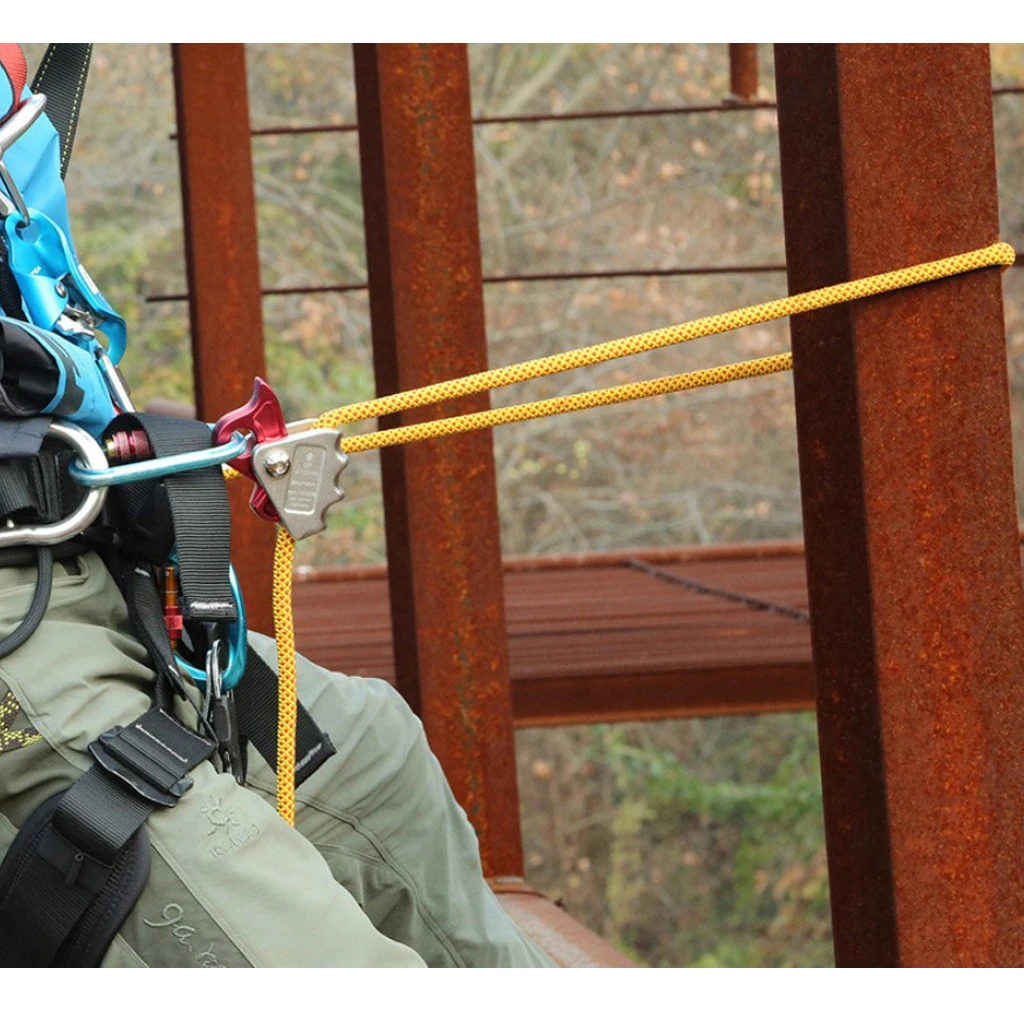15KN Rock Climbing Ascender Rope Grab Ultralight Fall Protection Belay Device Ropes Riser Adjuster Gear for Outdoor