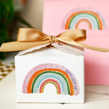 

100pcs/10 sheets Rainbow Thank you Stickers Scrapbooking for Birthday Diary Planner Journal Stickers for Kids Cute Stationery
