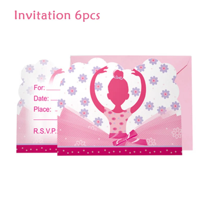 Одноразовые салфетки 10 шт балетные Вечерние Розовые Девушки тематическая