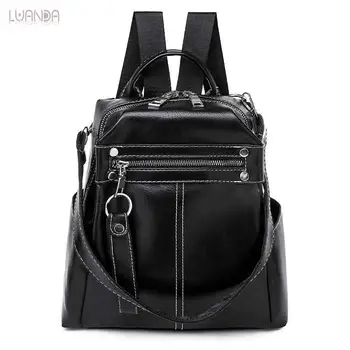 

Backpack Women Fashion Pu Leather Backpacks Teenager For Girl High Quality Ladies Casual Knapsack Female School Shoulder Bag