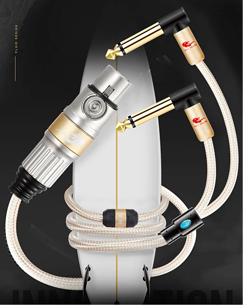 3  XLR - 1/4 ġ TS  6.35mm   ̺,  Ŀ ͼ ܼ ũ Y й ڵ