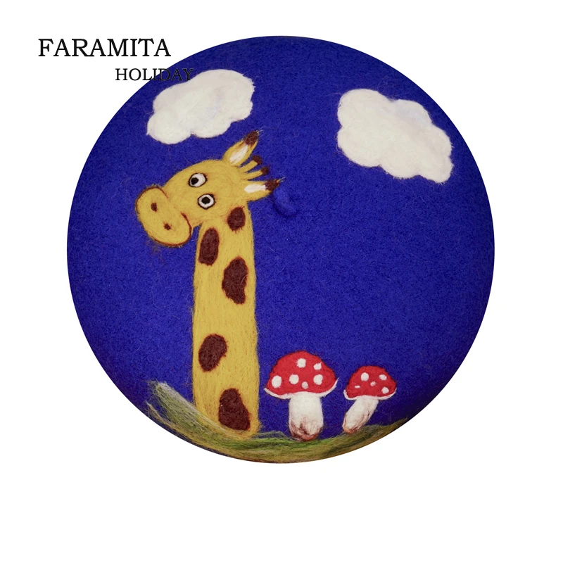 

Берет во французском стиле ручной работы для девочек и женщин, из 100% шерсти