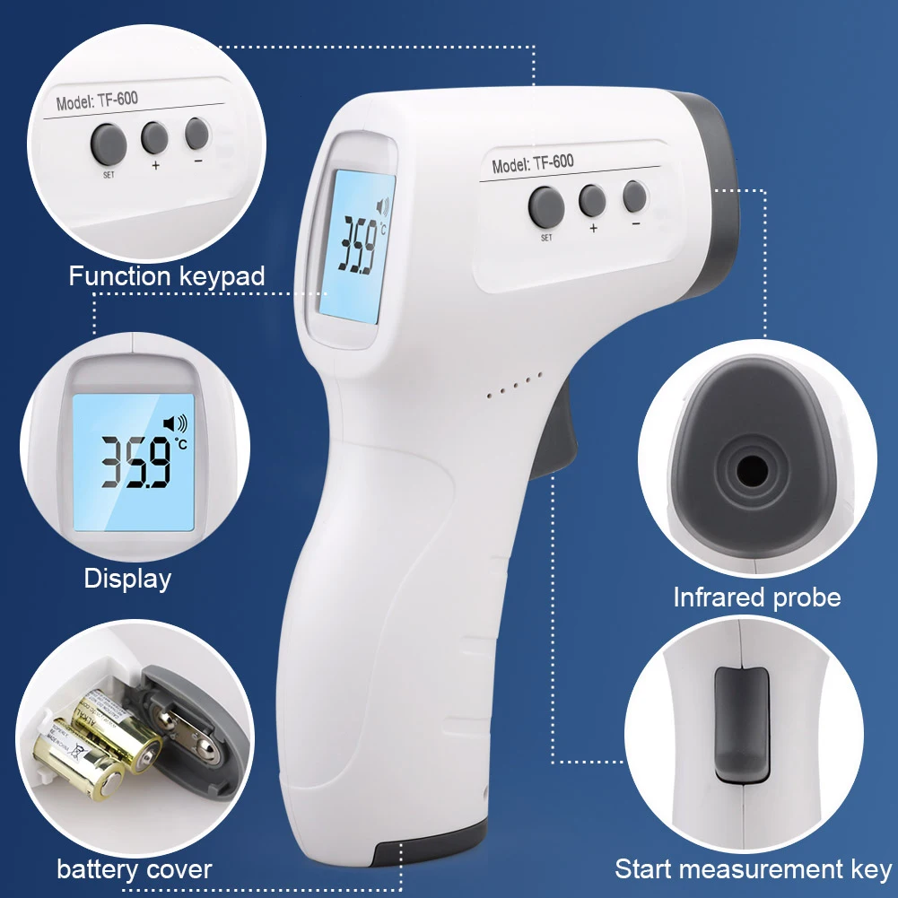 

CE LCD Digital Non-contact IR Infrared Thermometer Body Forehead Temperature Meter with Automatic Shutdown Function