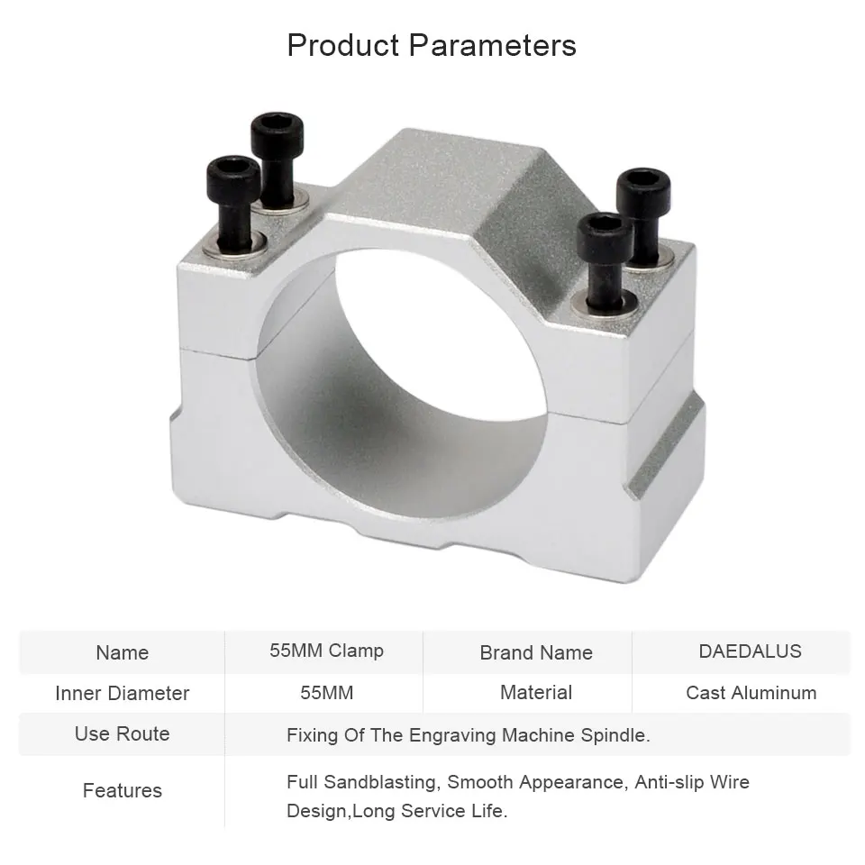 US $105.94 CNC Spindle 500W Brushless Spindle Motor Switching Power Supply 55MM Bracket Clamp Stepper Motor Driver 11pcs ER16 Collet Chuck