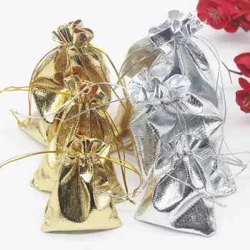 

50pcs/1lot Christmas Wedding Gift Jewelry Protection Pouches Smooth Dust-proof Anniversary Present Soft Bags7X9CM 9X12CM 10X15CM
