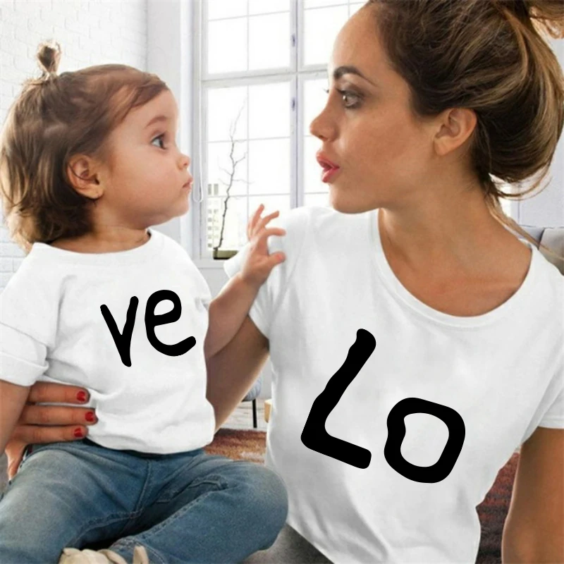 Ropa a juego para madre e hija, camisetas de verano para madre e hija