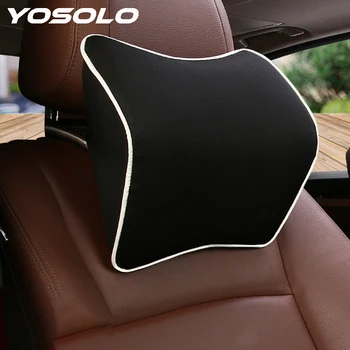 

YOSOLO Universal Memory Foam Fabric Neck Headrest Seat Cushion Car Pillow Interior Accessories