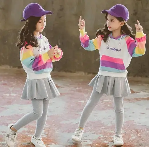 Комплект одежды для детей Сезон весна осень Одежда девочек подростков