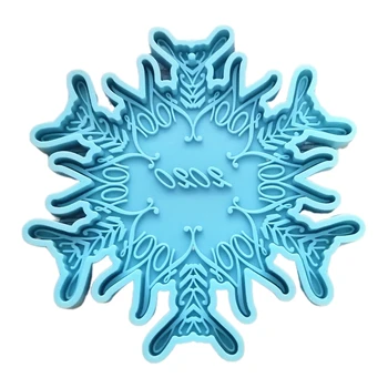 

Snowflake Coaster Epoxy Resin Mold Keychain Casting Silicone Mould DIY Crafts Polymer Clay Jewelry Making Tool