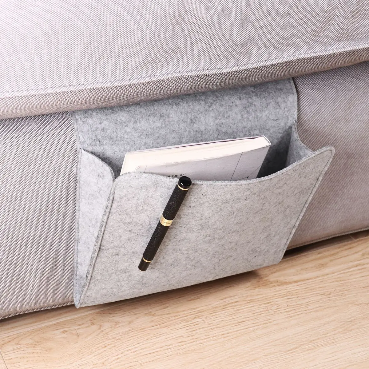 OUNONA Sofa Armrest Organizer Couch Multifunctional Bedside Storage Bag Book Remote Control Holder (Grey) | Дом и сад