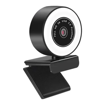 

Clip On Plug And Play For Streaming 960A USB Pro PC Webcam Conferencing Ring Light Free Driver HD 1080P Gaming Multifunctional