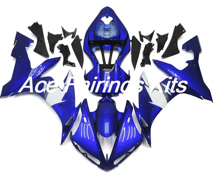 Популярные новые впрыска ABS мотоцикл обтекатель подходит для Yamaha R1 2004 2005 2006 04 05 06 YZF R1 Полный обтекатели Наборы синего и белого цвета
