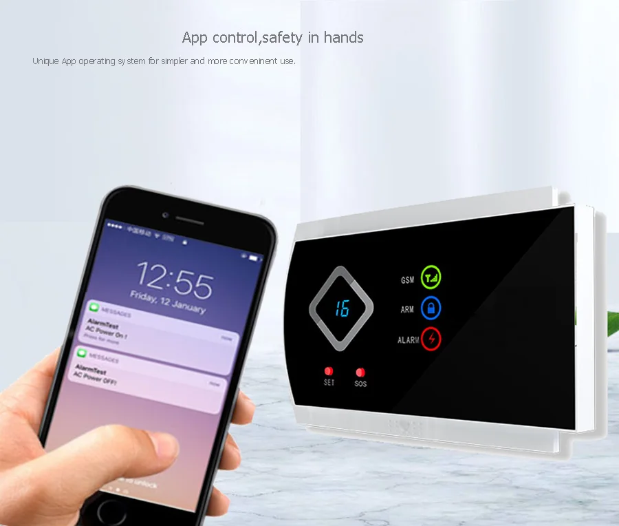 Sistemas de Alarme Sistema de Segurança em Casa Sgooway Smarts Android App Alarmes Frete Grátis Gsm Ios 4 system security