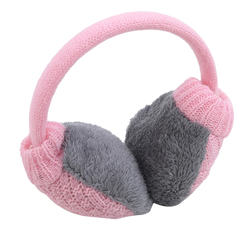 Pink Новые женские наушники с искусственным кроличьим мехом, зимние теплые милые женские хлопковые теплые наушники, рождественские подарки, меховые наушники - Цвет: Pink