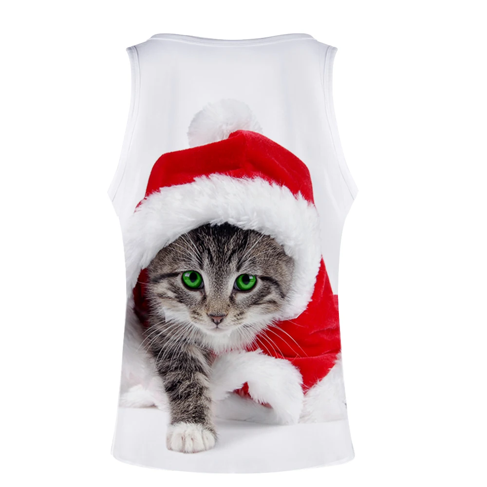 Merry Christmas 3D Pinted Новая модная уличная одежда повседневные спортивные Стильные майки без шапочки модные летние крутые мужские топы