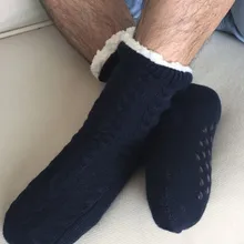 Sunny everest/Новинка года; мужские носки-тапочки; шерстяная домашняя теплая плюшевая обувь; ; размеры 40-44; Семейные носки; Тапочки